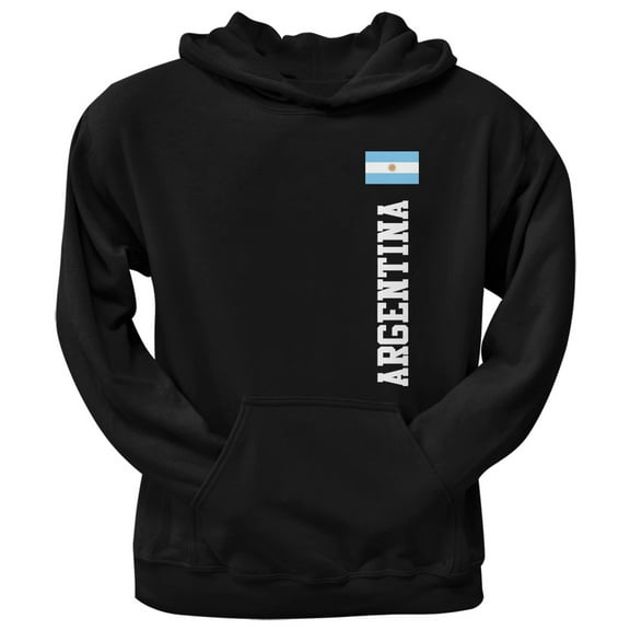 World Cup Argentina Black Adult Pullover Hoodie - Large