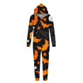 thumbnail image 4 of AGWOLF Halloween Family Matching Onesie Zip Up Long Sleeve Holiday Pjs Halloween Bat Print Sleepwear One-Piece Loungwear for Couple Child Baby Mom XXL, 4 of 5