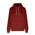 thumbnail image 3 of FAIWAD Hoodies for Women Long Sleeve Solid Color Oversized Pullover with Drawstring Cute Sweatshirt Streetwear, 3 of 6