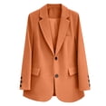 thumbnail image 6 of yardsong Womens Blazers for Work Business Casual Lightweight Suit Coat Notch Lapel Long Sleeve Slim Fit Office Jacket with Pockets Gold,XXXL, 6 of 7
