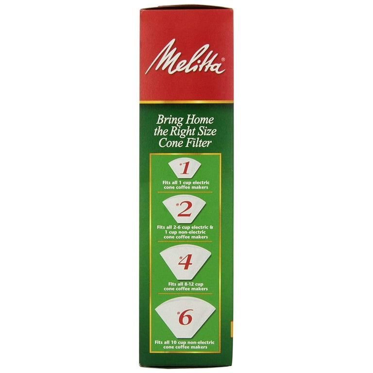 Melitta #4 Large Size Basket, Natural White Cone Coffee