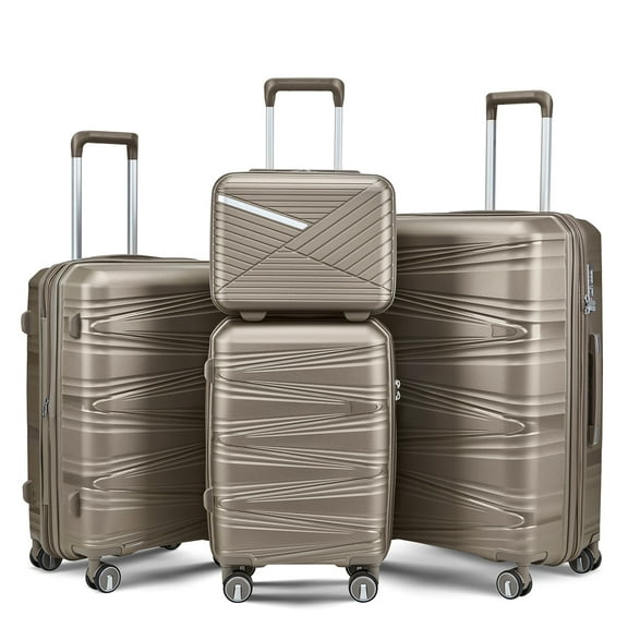 Luggage 4 Piece Sets(14/20/24/28), Hard Shell Lightweight TSA Lock Carry on Expandable Suitcase with Spinner Wheels