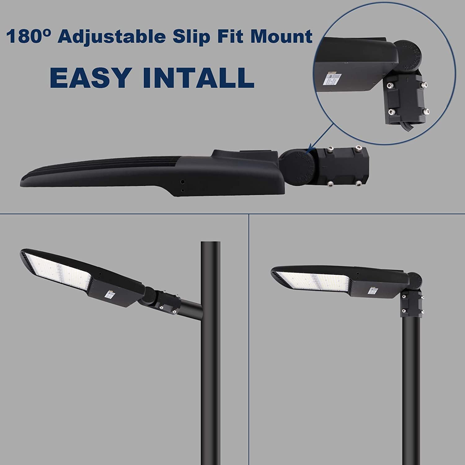 dephen 300W LED Parking Lot Light DLC UL-Listed, 5700K Led Shoebox Pole Lights 42000Lm Equivalent 1000W Metal Halide - LED Street Light for Outdoor Area Lighting - Slip Fitter - 100-277Vac
