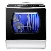 AIRMSEN Portable Countertop Dishwasher with 5-Liter Built-in Water Tank and Air-Dry Function, 5 Washing Programs, AE-TDQR03
