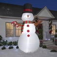 thumbnail image 2 of Muñeco de nieve inflable Gemmy con forma de gemelo 3 m con luces LED, 2 of 4