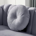 thumbnail image 5 of Gewnee Velvet Loveseat Sofa with Pillows and Nailhead Trim Armrest for Living Room,Gray, 5 of 7