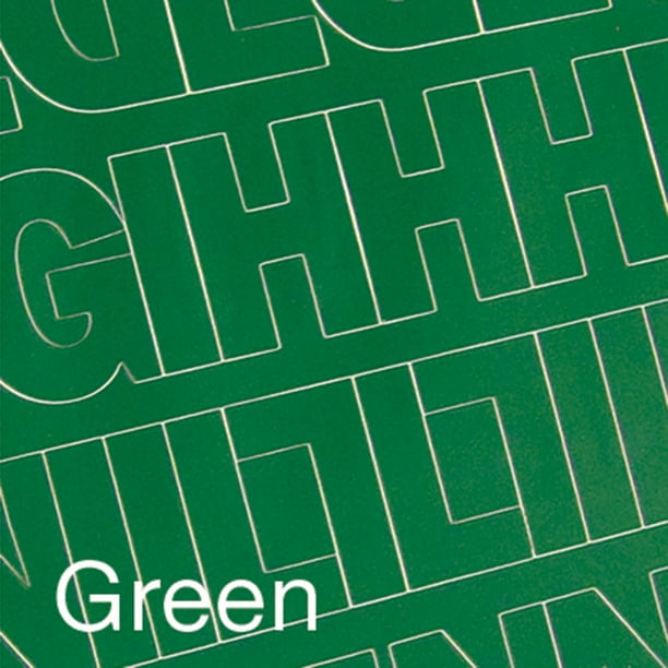 Vinyle Adhésif Permanent Lettres et Chiffres 2" 167/Pkg-Green