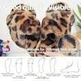 thumbnail image 3 of Ginisom Women's Fuzzy Slippers Cross Band Fluffy Open Toe House Slide Slipper, 3 of 6
