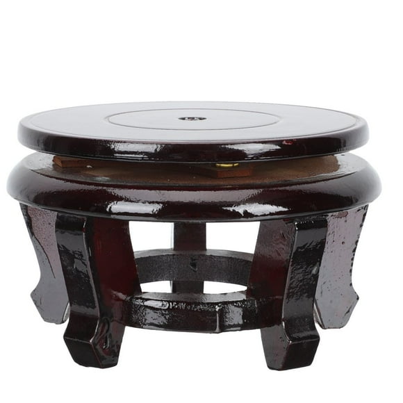 Stand Base Display Ball Crystal Wood Oriental Holder Chinese Flower Bonsai Pot Egg Quartz Vase Statue Sphere