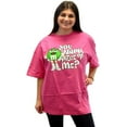 thumbnail image 3 of M&M M&M's M&Ms Candy Green Silly Character Face Adult Women T-Shirt (Size XL X-Large, Hot Pink - You Wanna Piece of Me), 3 of 4