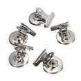 thumbnail image 1 of LEEYNEER 5 Pcs Pince Magnétique Réfrigérateur Mur Mémo Note Message Support en Acier Inoxydable, 1 of 4