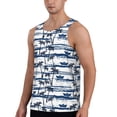 thumbnail image 2 of Balery Palm Tree Pattern Men's Workout Tank Top Gym Muscle Tee Fitness Bodybuilding Sleeveless T Shirt Quick Dry Fit Muscle Tank Top Slim-Fit Tank-Medium, 2 of 7