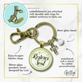 thumbnail image 6 of He Restores My Soul Psalm 23 Gutsy Goodness Bronze Keychain Faith Inspired Charm Jewelry For Women, 6 of 8