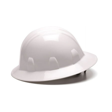 White-Full Brim 6 Pt Ratchet Suspension