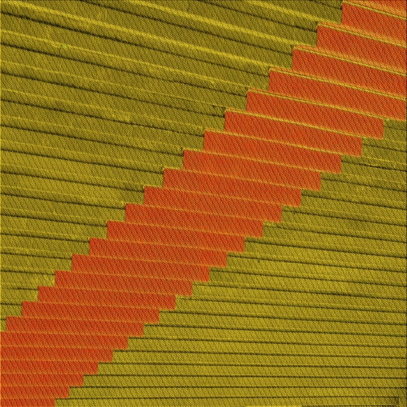 Ahgly Company Indoor Square Patterned Caramel Brown Area Rugs, 6' Square