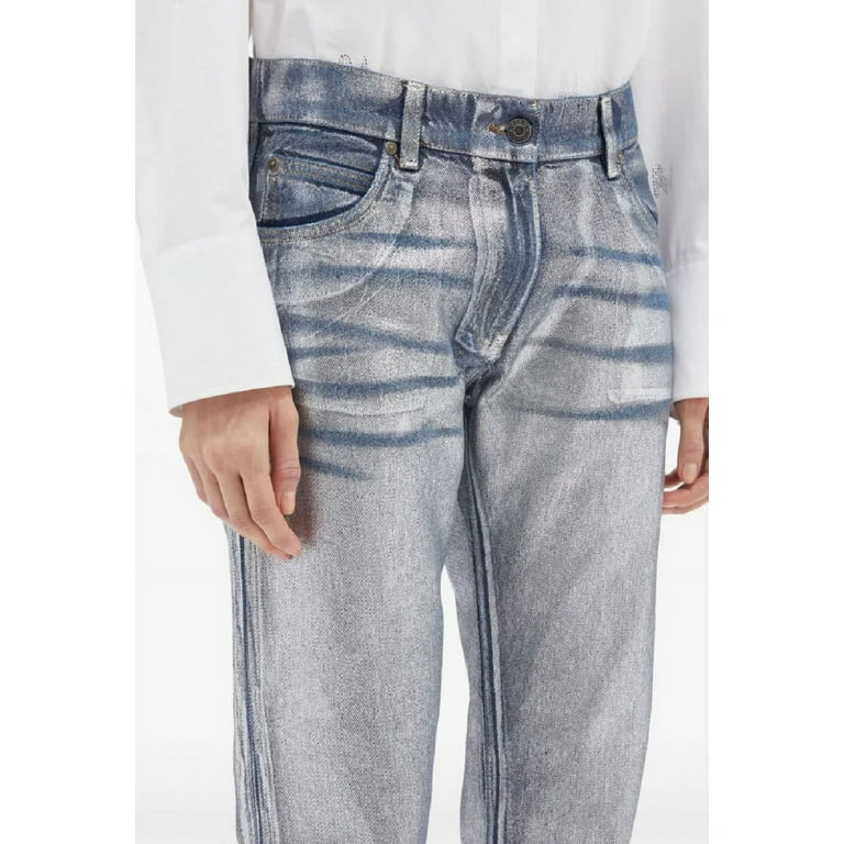 パンツ MSGM Woman Pants Blue 3641MDP11247117 89 Msgm Blue Cotton Pants (Women's) - Walmart.com