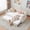 Beige, variant on Twin Size Upholstered Daybed with Trundle, Modern Sofa Bed Frame for Guest Room, Wood Slat Support, Space-Saving
