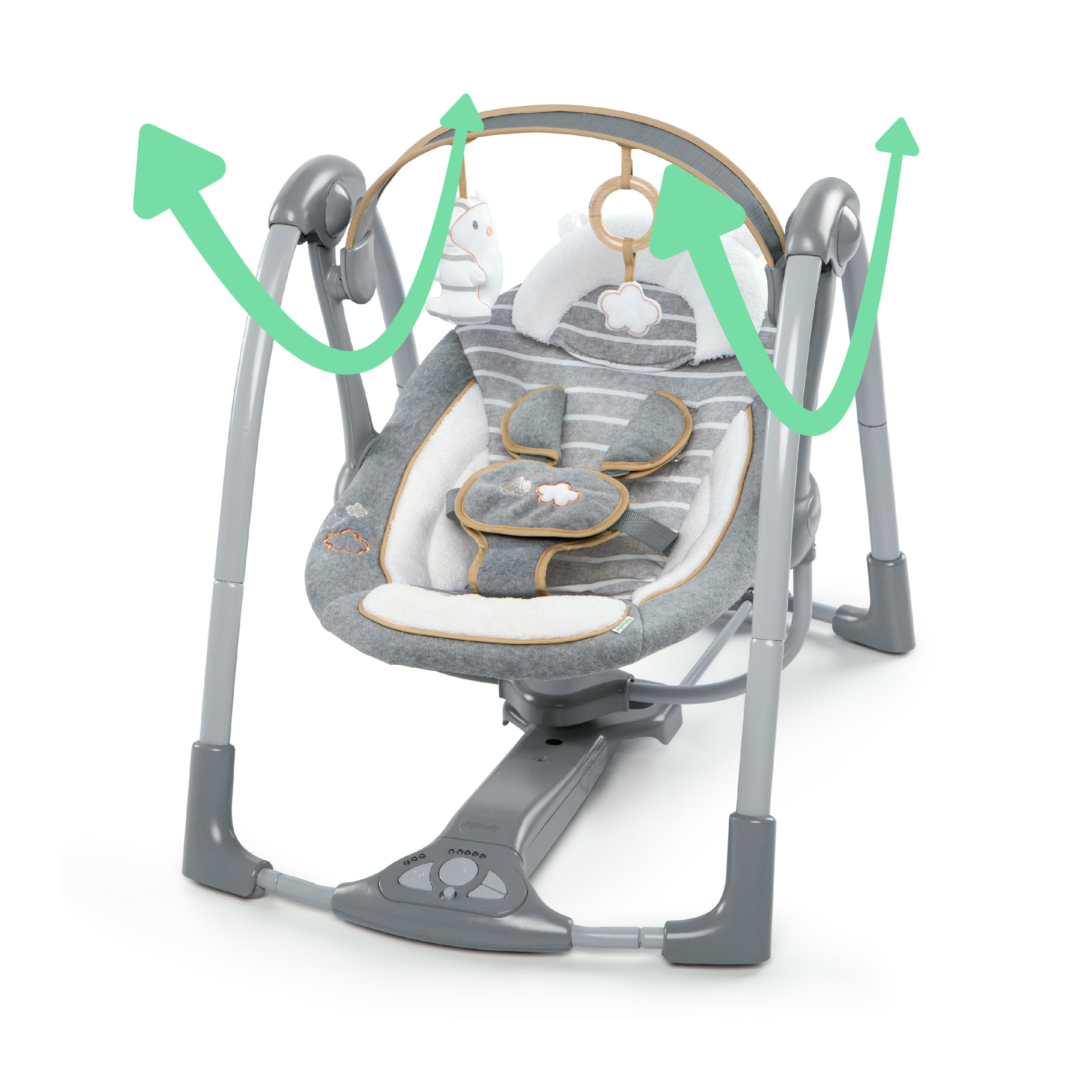 Ingenuity Boutique Collection Deluxe Swing 'n Go Portable Baby Swing ...