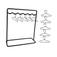 thumbnail image 1 of arctrm Doll Garment Rack Set Dollhouse Decor Metal Miniature Clothing Storage with Girl 11 Hangers, 1 of 9