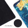 thumbnail image 2 of Extended Gaming Mouse Pad (35.4x15.7 in), Large Non-Slip Rubber Base Mousepad with Stitched Edges, Waterproof Keyboard Mouse Mat Desk Pad for Work, Game, Office, Home - Blue Marble - XXL, 2 of 6