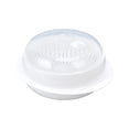 thumbnail image 1 of Cesta de vapor drenable para cocina, microondas, verduras, redonda, segura, a prueba de polvo, con cubierta transparente para el hogar, 1 of 14