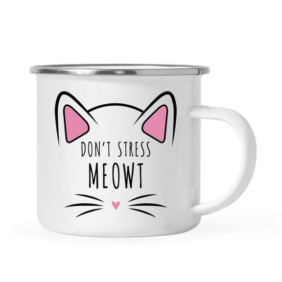 Koyal Wholesale Funny Cat Lover Campfire Coffee Mug, Don't Stress Meowt
