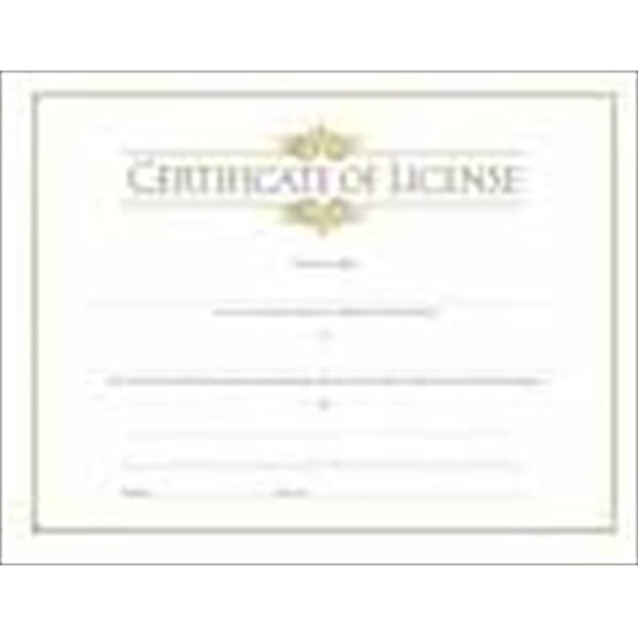 B & H Publishing Group 45711 Certificat Licence Ministre avec Embossé Or