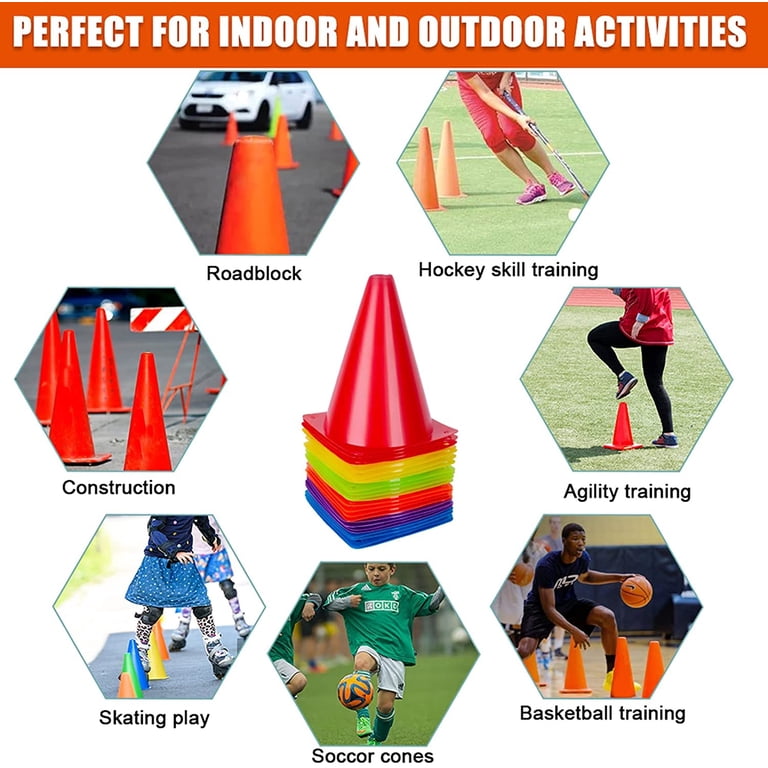 Fabulas 7-Inch Training Cones, 24-Pack Multicolor photo 6