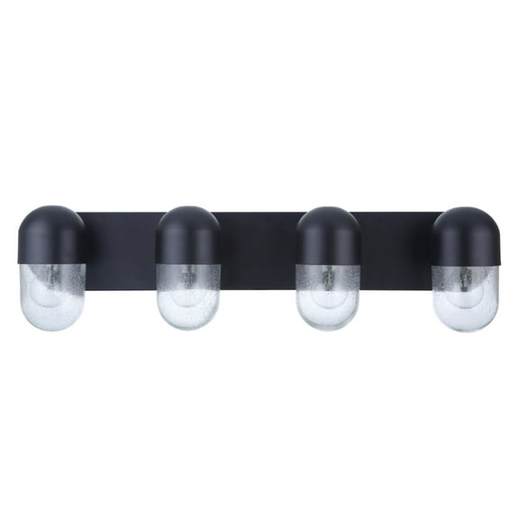 55004-FB-Craftmade Lighting-Pill - 4 Light Bath Vanity-Flat Black Finish