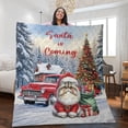 thumbnail image 2 of Santa is Coming Persian Merry Christmas Xmas Noel Truck Tree Quilt Blanket Cat Lover Kitten Owner Gifts Cozy Comforter Throw Blanket - 02023, 2 of 5