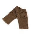 thumbnail image 3 of Dyfzdhu Women Warm Winter Brief Paragraph Knitting Half Fingerless Gloves KH Khaki, 3 of 3