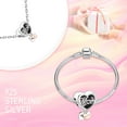 thumbnail image 3 of 925 Sterling Silver Charm for Women Bracelets Necklace Forever Mom Love Heart Dangle Charm Gift, 3 of 6