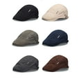 thumbnail image 6 of Unisex Retro Quilted Newsboy Cap for Adults Breathable Cotton Flat Cap with Adjustable Buckle for Spring Summer Fashion Outdoor Travel Everyday Casual Apparel Accessory, 6 of 8