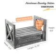 thumbnail image 2 of Farmhouse Laundry Soap Station- Laundry Detergent Dispenser Organizer-Hold Two Buckets, Rustic Grey, 2 of 5