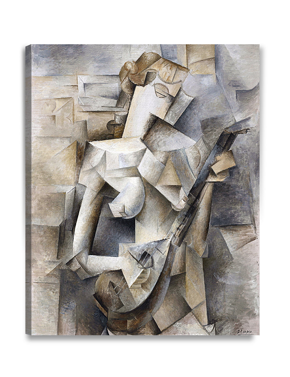 DECORARTS Girl With Mandolin by Pablo Picasso, Oversize Canvas Wall Art  Giclee Prints on Acid Free Cotton Canvas for Home Decor W 32