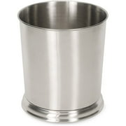 Canopy Wastebasket Brushed Chrome Finish