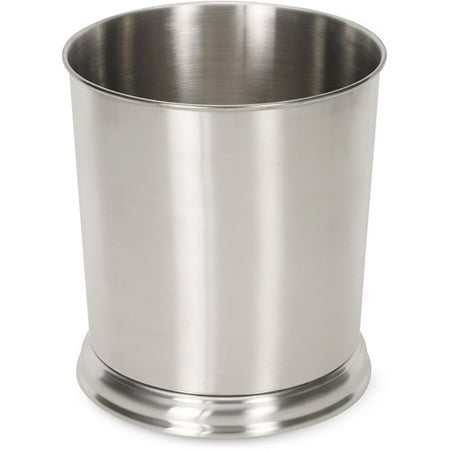 Canopy Wastebasket Brushed Chrome Finish