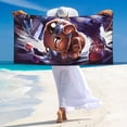 thumbnail image 4 of Lsque The Binding of Isaac Pattern Microfiber Bath Beach Towel Silver Fox Velvet Beach Towel Oversized Quick Dry Absorbent for Pool Swimming Bathroom 27.5x55in, 4 of 5