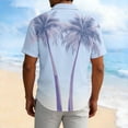 thumbnail image 3 of Cllios Men's Hawaiian Shirt Summer Tropical Print Holiday Tops Loose Fit Cuban Collared Short Sleeve T-shirts Casual Button Down Bowling Shirts XS-5XL, 3 of 5