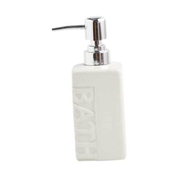 Dispensador de jabón de porcelana Dispensadores de loción Gel de baño multifuncional y elegante Blanco