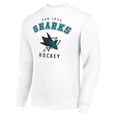 thumbnail image 2 of Men's Starter  White San Jose Sharks Team Logo Fleece Pullover Sweatshirt, 2 of 3