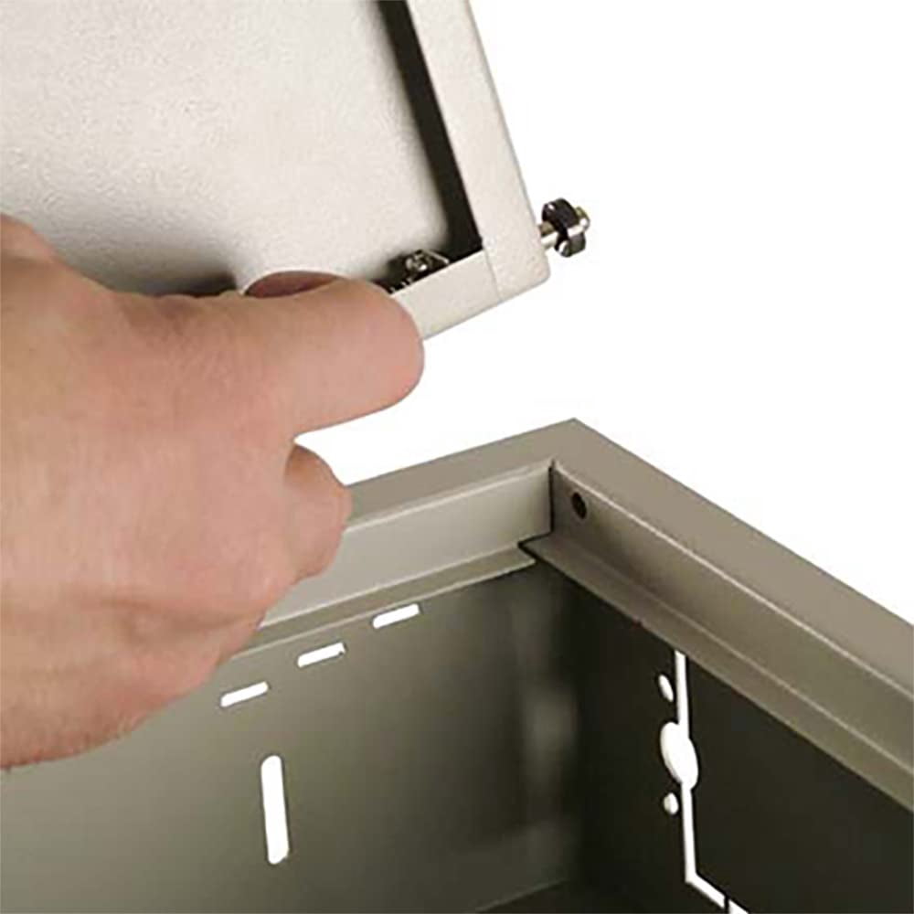 Construct Pro 15-inch Metal Wire Box Can with Removable Door (Neutral)