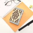 thumbnail image 7 of JIALIOU Nylon Trifold Card Wallet with ID Window Zipper Pocket for Men Women Teen Elegant Damask Pattern, 7 of 7