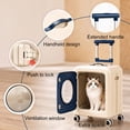 thumbnail image 6 of MQAAUP Foldable Waterproof Pet Carrier with 4 Swivel Casters, Heavy-Duty Dog Crate with 3 Height Settings, Tool-Free Assembly, Suitable for Indoor, Outdoor, and In-Car Use, 6 of 8