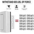 thumbnail image 3 of 3PCS Home Security Door Reinforcement Lock, Add Home Security to Prevent Unauthorized Entry, Aluminum Privacy Door Lock with 7 Screws for Inward Swinging Door (White), 3 of 7