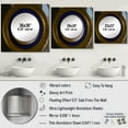 thumbnail image 4 of Designart "Projections Of Visionary Eye Of Awareness Futurism XI" Other Fantasy & Sci-Fi Gold Large Square Mirror - Square Bedroom Mirror Printed Wall Decor - Modern Square Printed Wall Mirror Art, 4 of 5