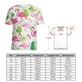 thumbnail image 2 of Flamingo Pattern T Shirts Basic T-Shirt Short Sleeve Ladies Tee Shirt Summer Graphic Clothing, 2 of 6