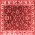 thumbnail image 1 of Ahgly Company Indoor Square Oriental Red Industrial Area Rugs, 7' Square, 1 of 4