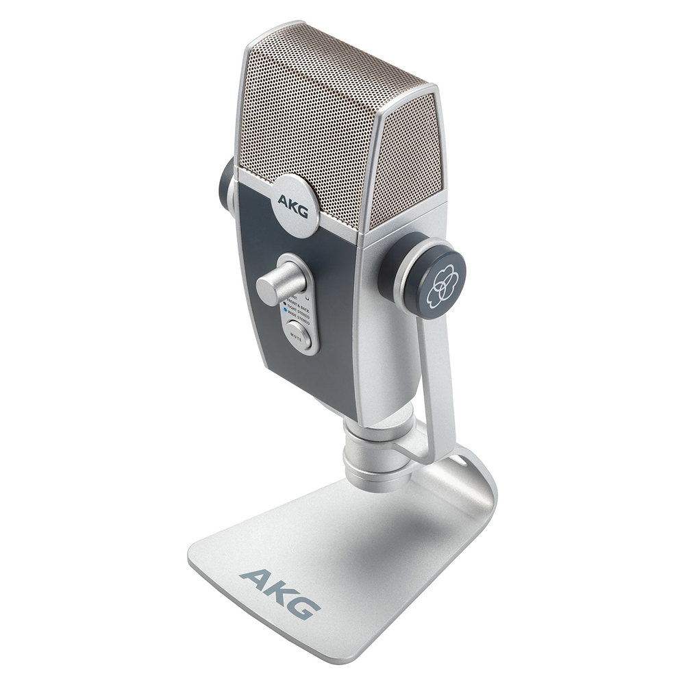AKG Lyra Multipattern USB Condenser Microphone Bundle with Studio Monitor Headphones, Pop Filter & XLR Cable