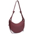 thumbnail image 3 of Bolso de hombro con forma de media luna para mujer, bolso cruzado sencillo con cierre de cremallera, bolso informal de Color sólido, bolso diario para mujer, 3 of 6